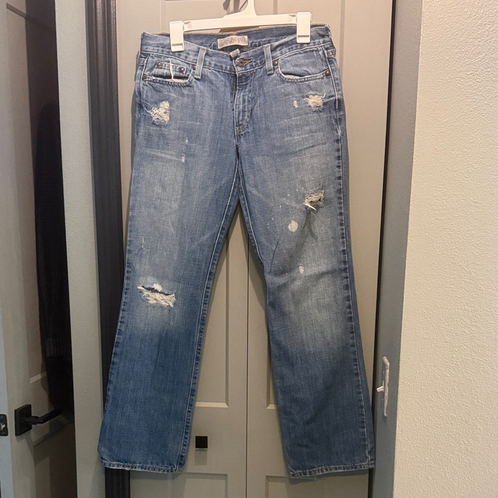 Old Navy Women's Straight Leg Jeans - Light Blue